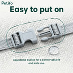 Close-up view of the adjustable gray buckle on the dog cooling vest.