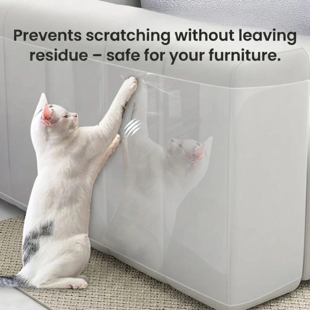 A cat scratching the protector without damaging the furniture underneath.