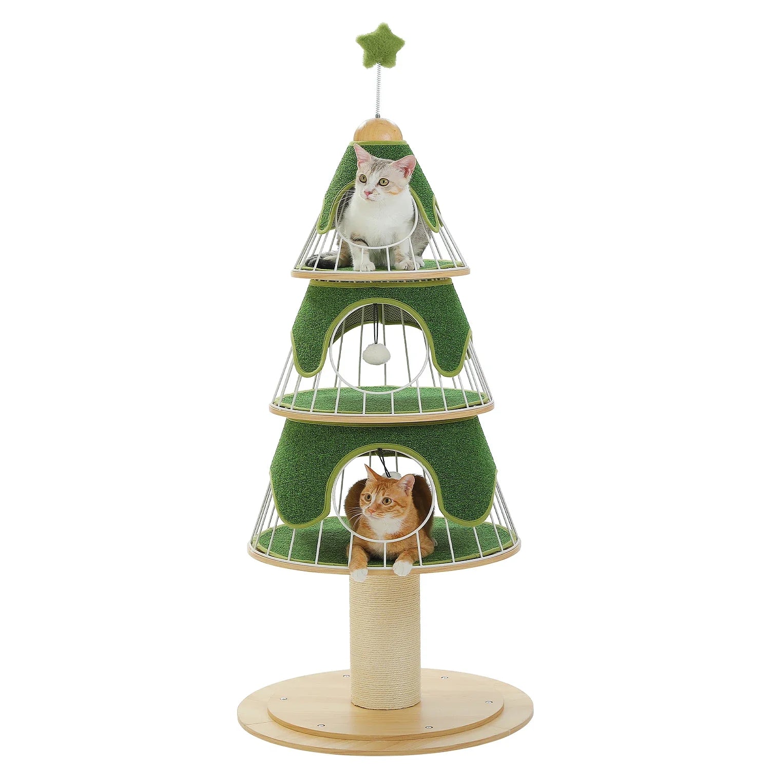 Christmas-Tree-Shaped Cat Tree - Djurslottet