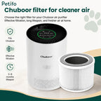 Overview of the Chuboor air purifier and compatible replacement filter for cleaner home air.