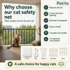 Comprehensive cat safety net package featuring a mesh roll, rope, cable ties, plugs, and hooks.