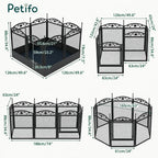Comprehensive dimension and configuration guide for the Petifo dog playpen