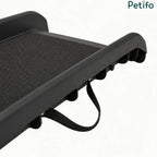 Portable dog ramp for cars featuring a high-traction, non-slip surface and locking latch.
