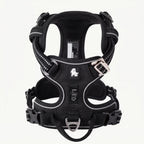 Durable black Truelove adjustable dog harness with reflective safety features.