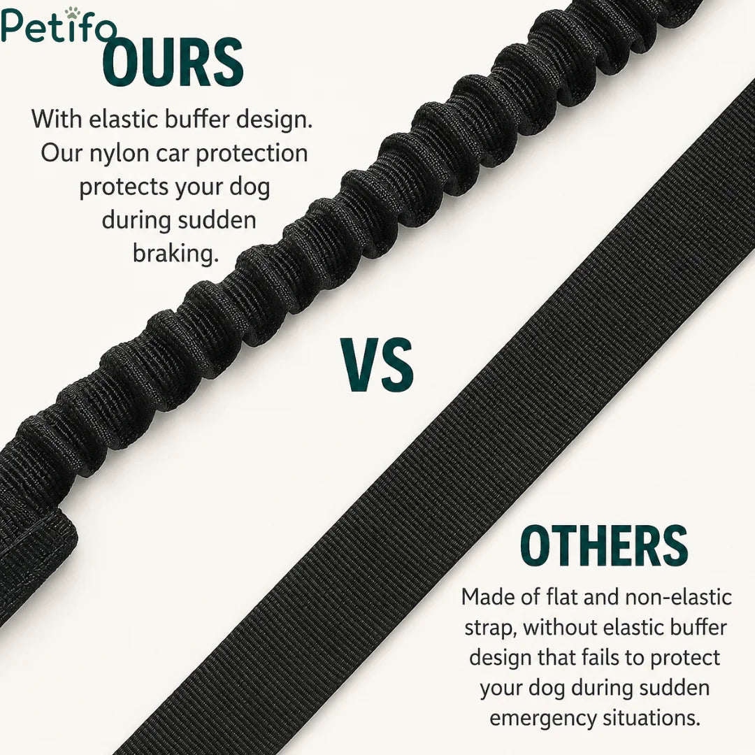 Comparison highlighting the protective elastic buffer design against standard flat non-elastic straps.