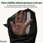 Close-up view demonstrating generous eye mesh spacing for unobstructed horse vision