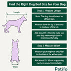 Helpful guide on how to measure your dog to find the perfect pet bed size.