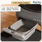 High-capacity 11.23L waste container for the Neakasa self-cleaning litter box, allowing 14 days of use without cleaning.