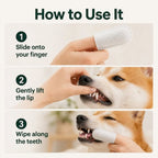 TailCare dental cleaner for dogs and cats with 50 dental wipes - Petifo