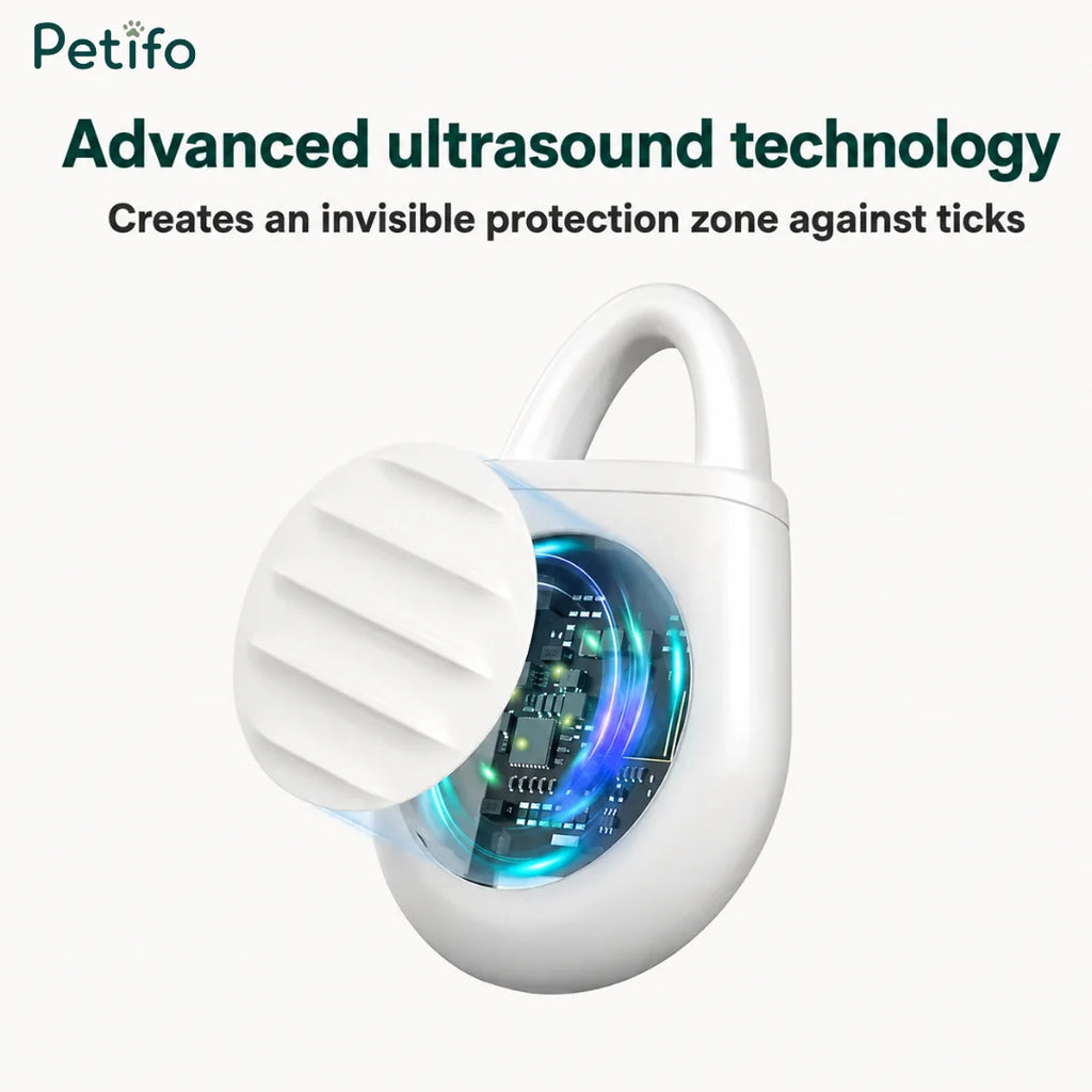 Internal circuit illustration of the ultrasonic tick repellent device creating a protective zone.