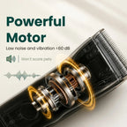 Internal view of the low-noise, low-vibration powerful pet clipper motor.
