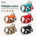 This dog harness is available in several different color options to suit your personal style and preference.