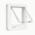 PetVent smart cat door demonstrating exclusive entry technology that allows access only for pets with the registered RFID chip collar.