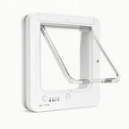 PetVent smart cat door demonstrating exclusive entry technology that allows access only for pets with the registered RFID chip collar.