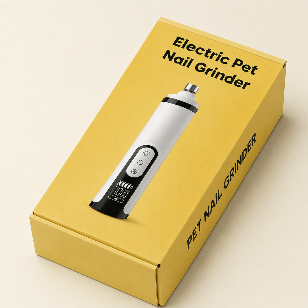 Product packaging box for an electric pet nail grinder,