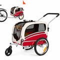 SEPNINE 2-in-1 Bike Trailer for Dogs Red - Petifo
