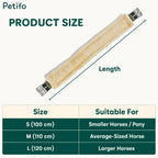 Size chart and length guide for finding the correct horse girth fit.
