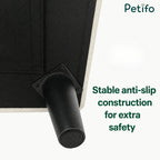  Stable anti-slip black construction legs attached to the underside with protective floor pads for extra safety.