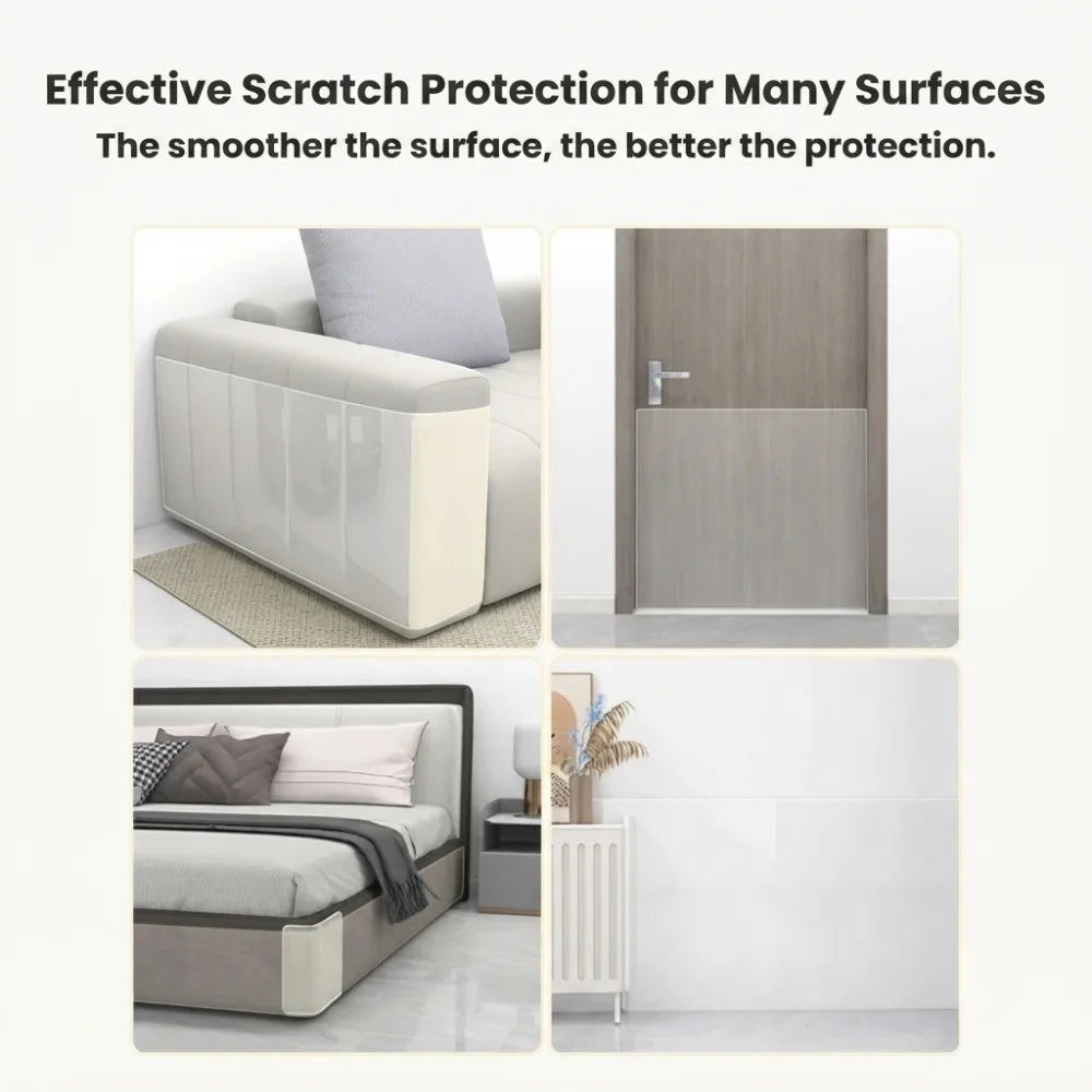 Versatile scratch protection for various home furniture surfaces.