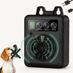 Rechargeable ultrasonic anti-barking device for dogs