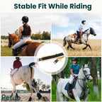Versatile horse girth providing a stable fit for various riding styles.
