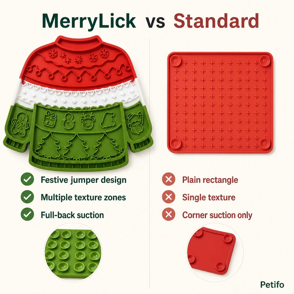 MerryLick w porównaniu ze standardową silikonową matą – Petifo