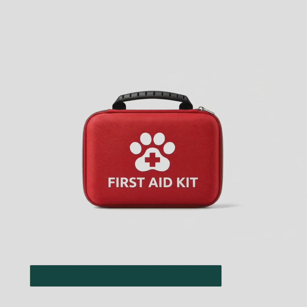TryggPet Pet First Aid Kit showing the organised first aid supplies and carry case — Petifo