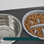 Adjustable raised bowl shown at feeding height – Petifo