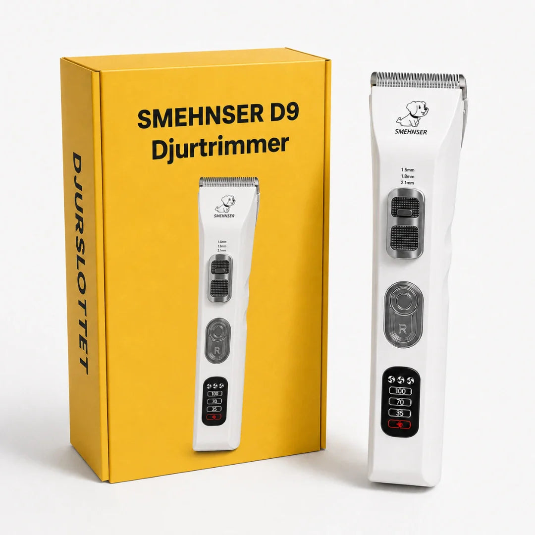 SMEHNSER D9 Pet Clipper with yellow packaging and white clipper from Petifo